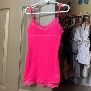 Justice Preppy Hot Pink Tank Top with Built in Bra